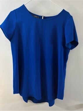 Alfani Royal Blue Short-Sleeve Blouse